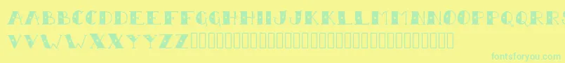 SailorScrawl Font – Green Fonts on Yellow Background