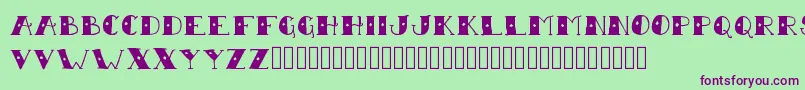 SailorScrawl Font – Purple Fonts on Green Background