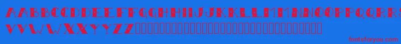 SailorScrawl Font – Red Fonts on Blue Background