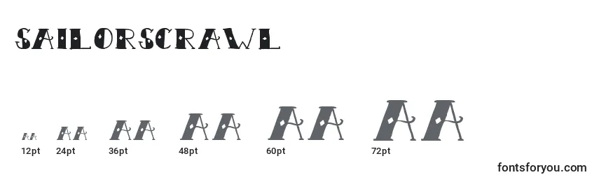 Размеры шрифта SailorScrawl