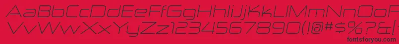 ZektonexltItalic Font – Black Fonts on Red Background