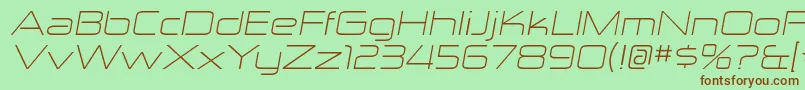 ZektonexltItalic Font – Brown Fonts on Green Background