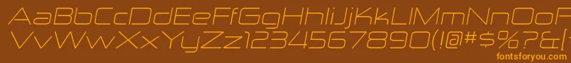 ZektonexltItalic Font – Orange Fonts on Brown Background