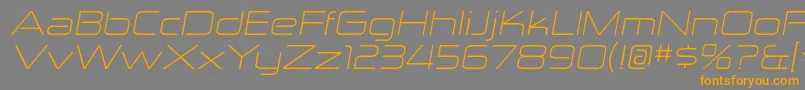 ZektonexltItalic Font – Orange Fonts on Gray Background