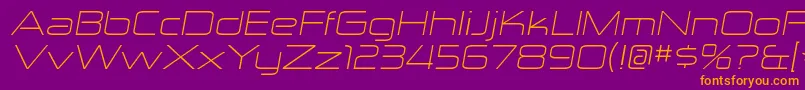 ZektonexltItalic Font – Orange Fonts on Purple Background