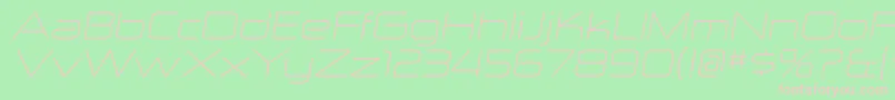 フォントZektonexltItalic – 緑の背景にピンクのフォント