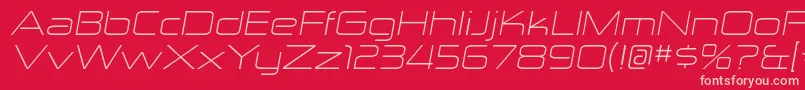 ZektonexltItalic Font – Pink Fonts on Red Background