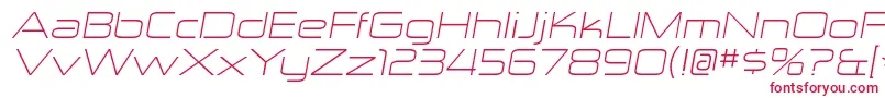 ZektonexltItalic Font – Red Fonts on White Background