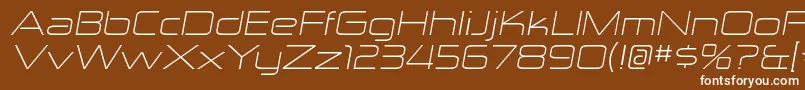 ZektonexltItalic Font – White Fonts on Brown Background