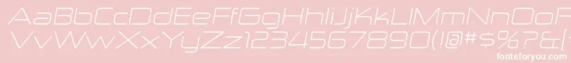 ZektonexltItalic Font – White Fonts on Pink Background
