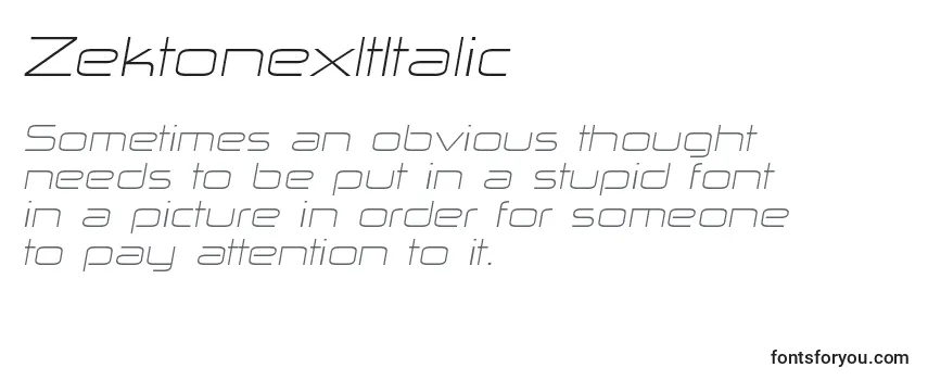 ZektonexltItalic Font