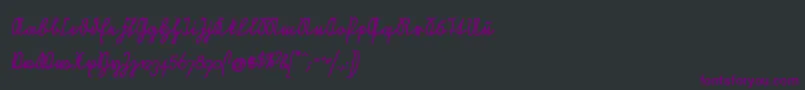 NeueRudelskopfVerbundenSchraegFett-Schriftart – Violette Schriften auf schwarzem Hintergrund