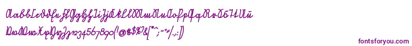 NeueRudelskopfVerbundenSchraegFett Font – Purple Fonts on White Background