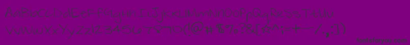 ZebraflamesLight-fontti – mustat fontit violetilla taustalla
