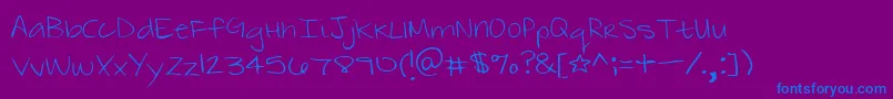 ZebraflamesLight Font – Blue Fonts on Purple Background