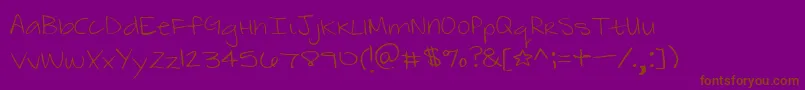 ZebraflamesLight-fontti – ruskeat fontit violetilla taustalla