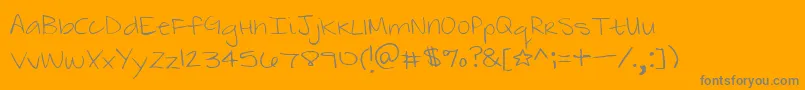 Шрифт ZebraflamesLight – серые шрифты на оранжевом фоне