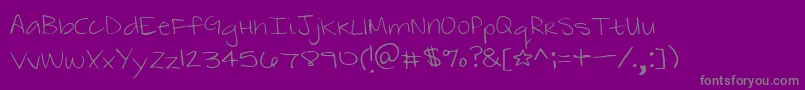 Шрифт ZebraflamesLight – серые шрифты на фиолетовом фоне