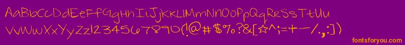 ZebraflamesLight Font – Orange Fonts on Purple Background