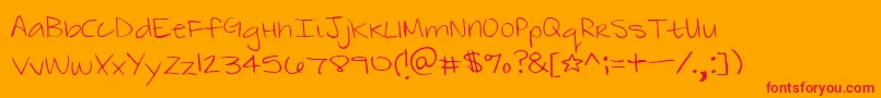 Шрифт ZebraflamesLight – красные шрифты на оранжевом фоне