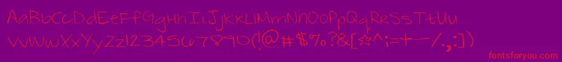 Шрифт ZebraflamesLight – красные шрифты на фиолетовом фоне