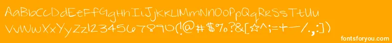 Шрифт ZebraflamesLight – белые шрифты на оранжевом фоне