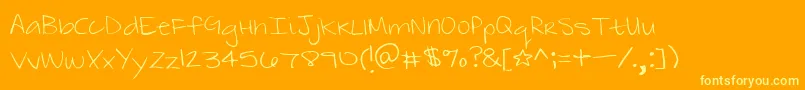 ZebraflamesLight Font – Yellow Fonts on Orange Background