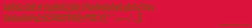 Spreadtall Font – Brown Fonts on Red Background
