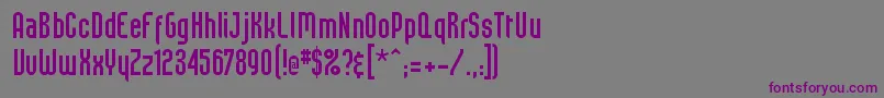 Шрифт Spreadtall – фиолетовые шрифты на сером фоне