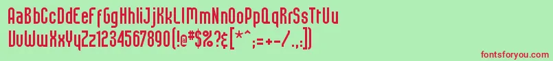 Spreadtall Font – Red Fonts on Green Background