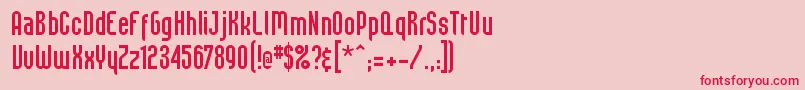 Spreadtall Font – Red Fonts on Pink Background