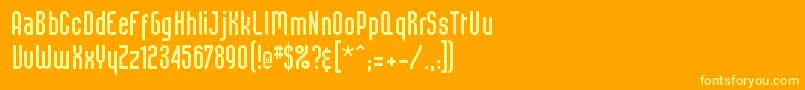 フォントSpreadtall – オレンジの背景に黄色の文字