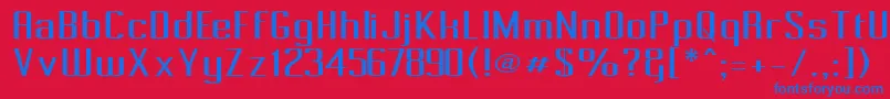 フォントPecot001 – 赤い背景に青い文字
