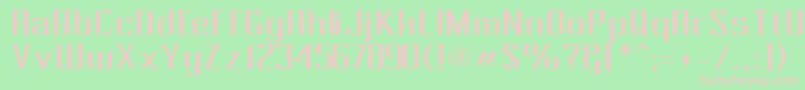 Pecot001 Font – Pink Fonts on Green Background