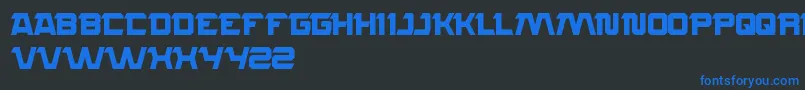 Rocksteady Font – Blue Fonts on Black Background