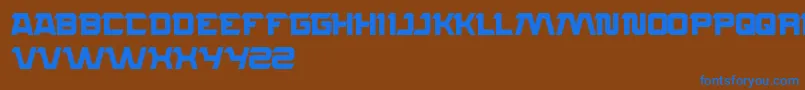 Rocksteady Font – Blue Fonts on Brown Background