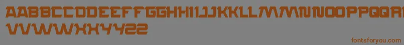 Rocksteady-Schriftart – Braune Schriften auf grauem Hintergrund