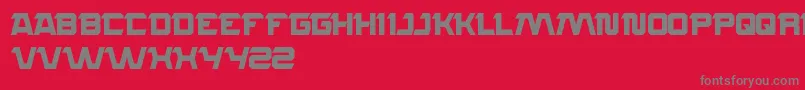 Rocksteady-Schriftart – Graue Schriften auf rotem Hintergrund