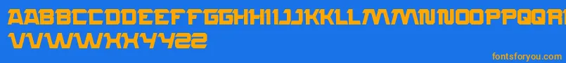 Rocksteady Font – Orange Fonts on Blue Background