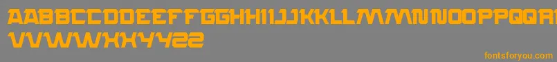 Rocksteady-Schriftart – Orangefarbene Schriften auf grauem Hintergrund