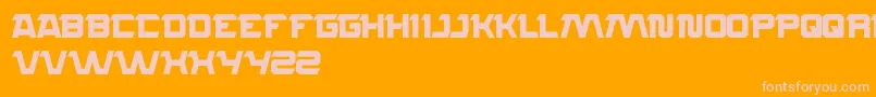Rocksteady Font – Pink Fonts on Orange Background