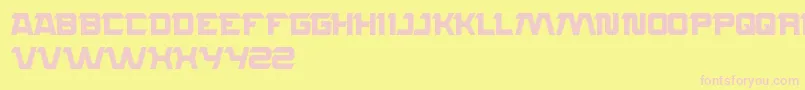 Rocksteady Font – Pink Fonts on Yellow Background
