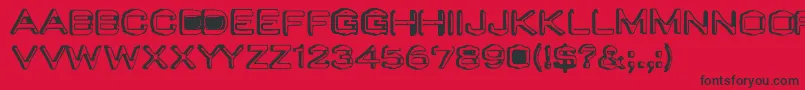 Valu-Schriftart – Schwarze Schriften auf rotem Hintergrund