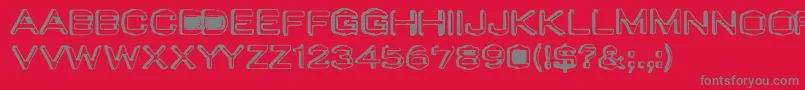 Valu Font – Gray Fonts on Red Background