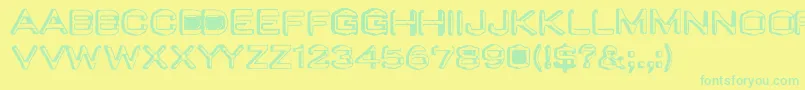 Valu-Schriftart – Grüne Schriften auf gelbem Hintergrund