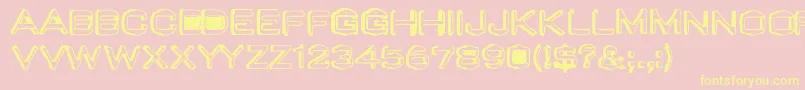 Valu-Schriftart – Gelbe Schriften auf rosa Hintergrund