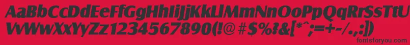 fuente SalzburgserialHeavyItalic – Fuentes Negras Sobre Fondo Rojo