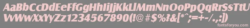 SalzburgserialHeavyItalic-Schriftart – Rosa Schriften auf grauem Hintergrund