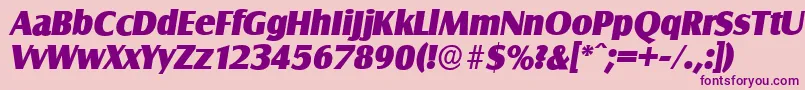 SalzburgserialHeavyItalic Font – Purple Fonts on Pink Background