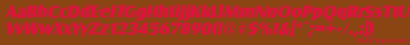 Шрифт SalzburgserialHeavyItalic – красные шрифты на коричневом фоне